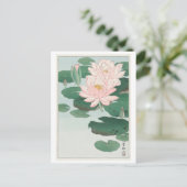 Water Lily van Ohara Koson Briefkaart (Staand voorkant)
