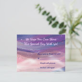 Water Lily Vijver Bruiloft Uitnodiging antwoord ka (Staand voorkant)