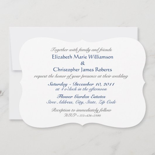 Water Lily Wedding Kaart (Achterkant)