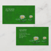 Water Lily Yoga Teacher Visitekaartjes Sjabloon (Voorkant / Achterkant)