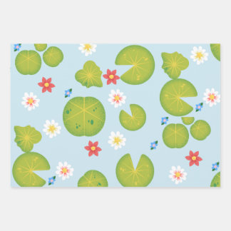 Water Lilypad Bloemenvijver Inpakpapier Vel