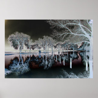 Water loopt diep poster