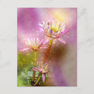 Water Lotus, exotische plant, Briefkaart