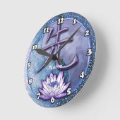 Water Lotus Leraar Ronde Klok (Hoek)