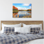 Water | Mabel Lake Canada Canvas Afdruk (Insitu (Slaapkamer))