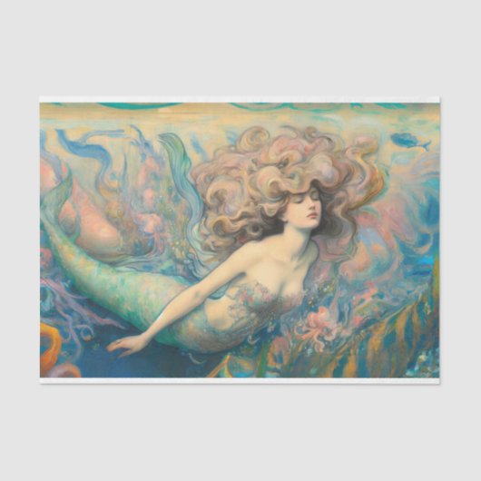  Water Maiden Zeemeermin Decoupage Tissuepapier (Voorkant)