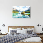 Water | Maligne Lake, Jasper National Park, Canada Canvas Afdruk (Insitu (Slaapkamer))