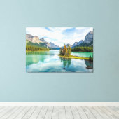 Water | Maligne Lake, Jasper National Park, Canada Canvas Afdruk (Insitu (Houten vloer))