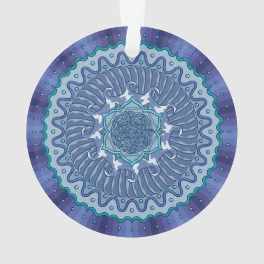 Water Mandala AcrylOrnament Ornament (achterkant)