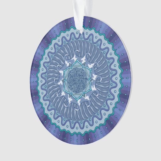 Water Mandala AcrylOrnament Ornament (voorkant)