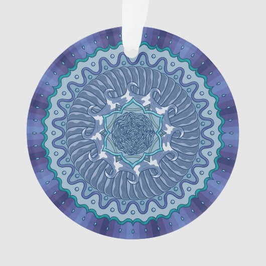 Water Mandala AcrylOrnament Ornament (voorkant)