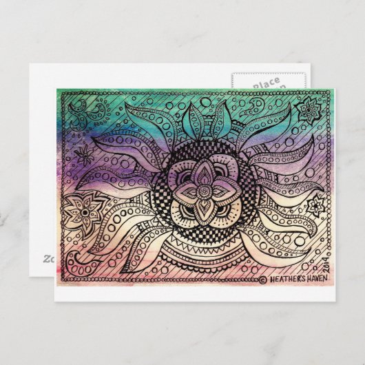 Water Mandala Briefkaart (Voorkant / Achterkant)