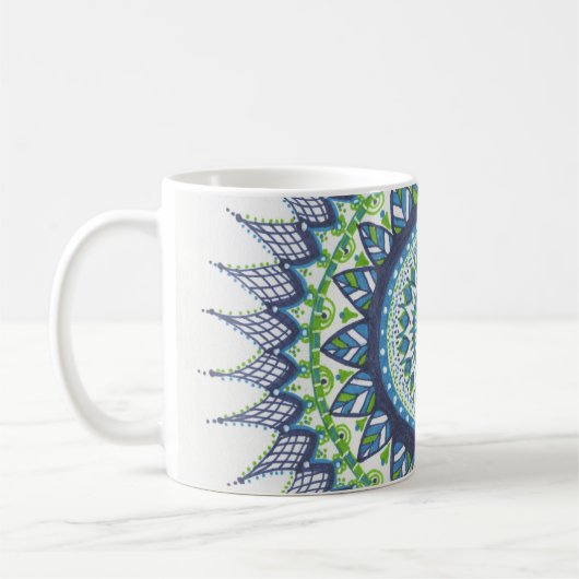 Water Mandala Coffee Mok (Links)