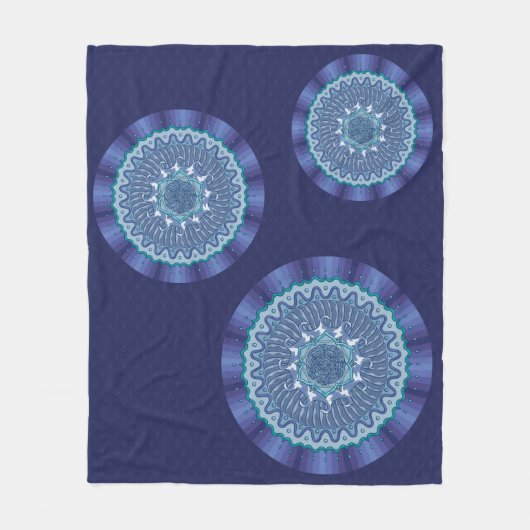 Water Mandala Fleece Dekbed Deken (Voorkant)