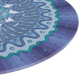 Water Mandala glazen snijplank (Hoek)