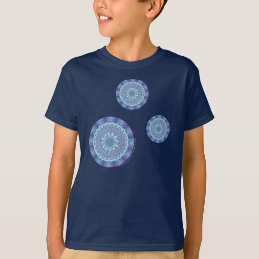 Water Mandala Kind en Baby Donker Shirt (Voorkant)