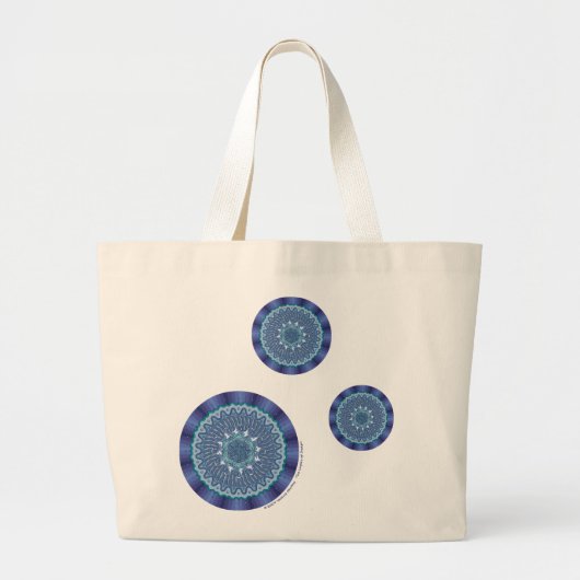 Water Mandala Schoudertas Grote Tote Bag (Voorkant)