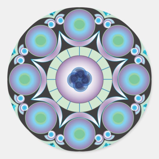 Water Mandala - Stickers (Voorkant)