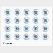 Water Marble Bedankt QR Code Boutique Zakelijk Ronde Sticker (Vel)