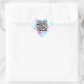 Water Marble Dank U QR Code Boutique Bedrijf  Hart Sticker (Tas)