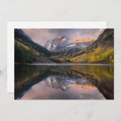 Water | Maroon Bells Colorado Bedankkaart (Voorkant / Achterkant)