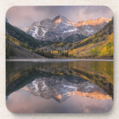 Water | Maroon Bells Colorado Bier Onderzetter (Voorkant)