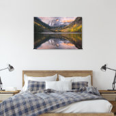 Water | Maroon Bells Colorado Canvas Afdruk (Insitu (Slaapkamer))