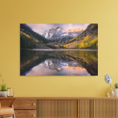 Water | Maroon Bells Colorado Canvas Afdruk (Insitu (Woonkamer))