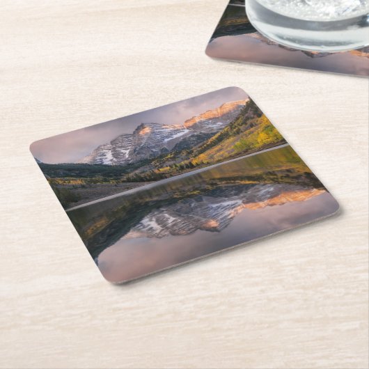 Water | Maroon Bells Colorado Kartonnen Onderzetters (Schuin)