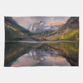 Water | Maroon Bells Colorado Theedoek (Horizontaal)