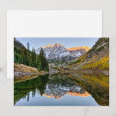 Water | Maroon Bells Lake Aspen Trees Bedankkaart (Voorkant / Achterkant)
