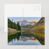 Water | Maroon Bells Lake Aspen Trees Briefkaart (Voorkant / Achterkant)