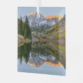 Water Maroon Bells Lake Aspen Trees Glas Ornament (Voorkant links)