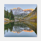 Water Maroon Bells Lake Aspen Trees Magneet (Voorkant)
