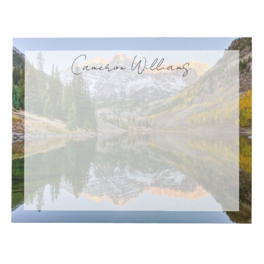 Water Maroon Bells Lake Aspen Trees Notitieblok (Voorkant)