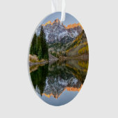 Water Maroon Bells Lake Aspen Trees Ornament (voorkant)