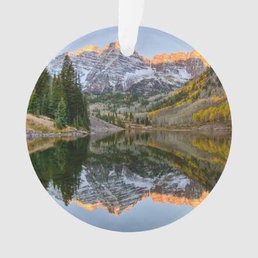 Water Maroon Bells Lake Aspen Trees Ornament (voorkant)