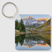 Water Maroon Bells Lake Aspen Trees Sleutelhanger (Voorkant)