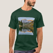 Water Maroon Bells Lake Aspen Trees T-shirt (Voorkant)