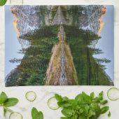 Water Maroon Bells Lake Aspen Trees Theedoek (Gevouwen)