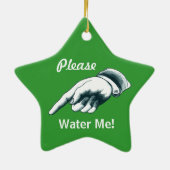 "Water me alsjeblieft" kerstboomversiering Keramisch Ornament (Achterkant)