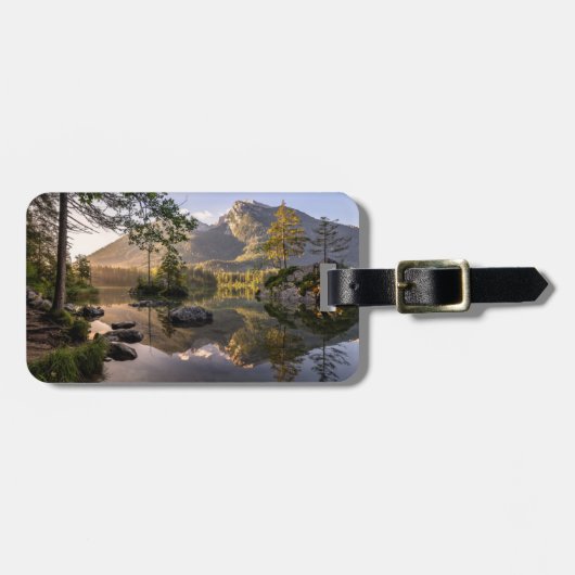 Water | Meer van Hintersee Berchtesgaden Duitsland Bagagelabel (Voorkant horizontaal)