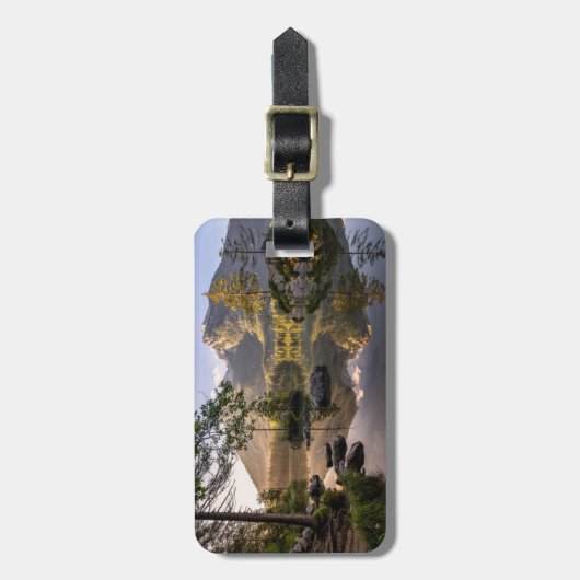 Water | Meer van Hintersee Berchtesgaden Duitsland Bagagelabel (Voorkant verticaal)