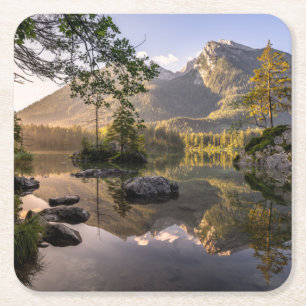 Water Meer van Hintersee Berchtesgaden Duitsland Kartonnen Onderzetters