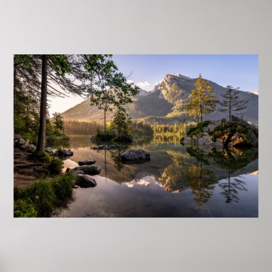 Water | Meer van Hintersee Berchtesgaden Duitsland Poster (Voorkant)