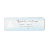 Water Meets Sky Watercolor Wedding Etiket (Voorkant)