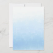 Water Meets Sky Watercolor Wedding Reception Kaart (Achterkant)