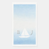 Water Meets Sky Watercolor Wedding Servet (Voorkant)