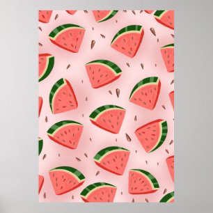 Water Melon Pattern Poster