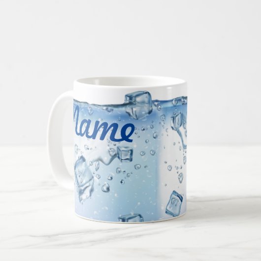 Water met ijsblokjes Persoonlijke koffie-Mok, beke Koffiemok (Voorkant links)